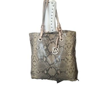 Micheal Michael Kors snake  print  large tote shoulder bag